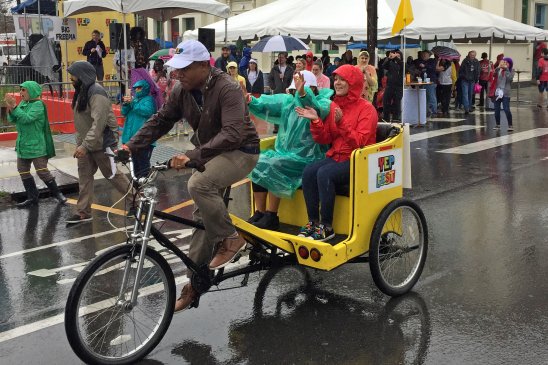 Entergy’s Kenneth Polite pedaled fellow employees Rachael Waters and Shellie Bellard to help raise more than $21,000 for improved educational opportunities for local youth.